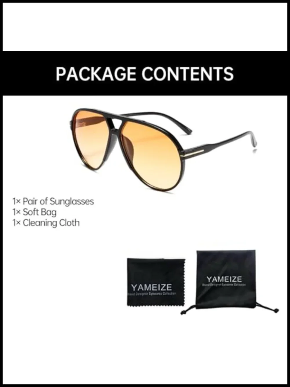 Oversized Retro Pilot Sunglasses Double Bridge Big Frame UV400 Protection
